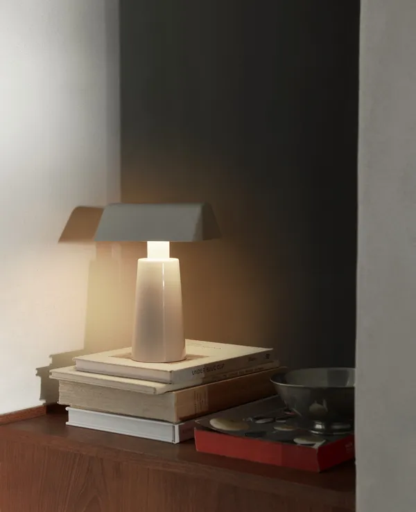 Caret MF1 Table Lamp Portable Silk Gray