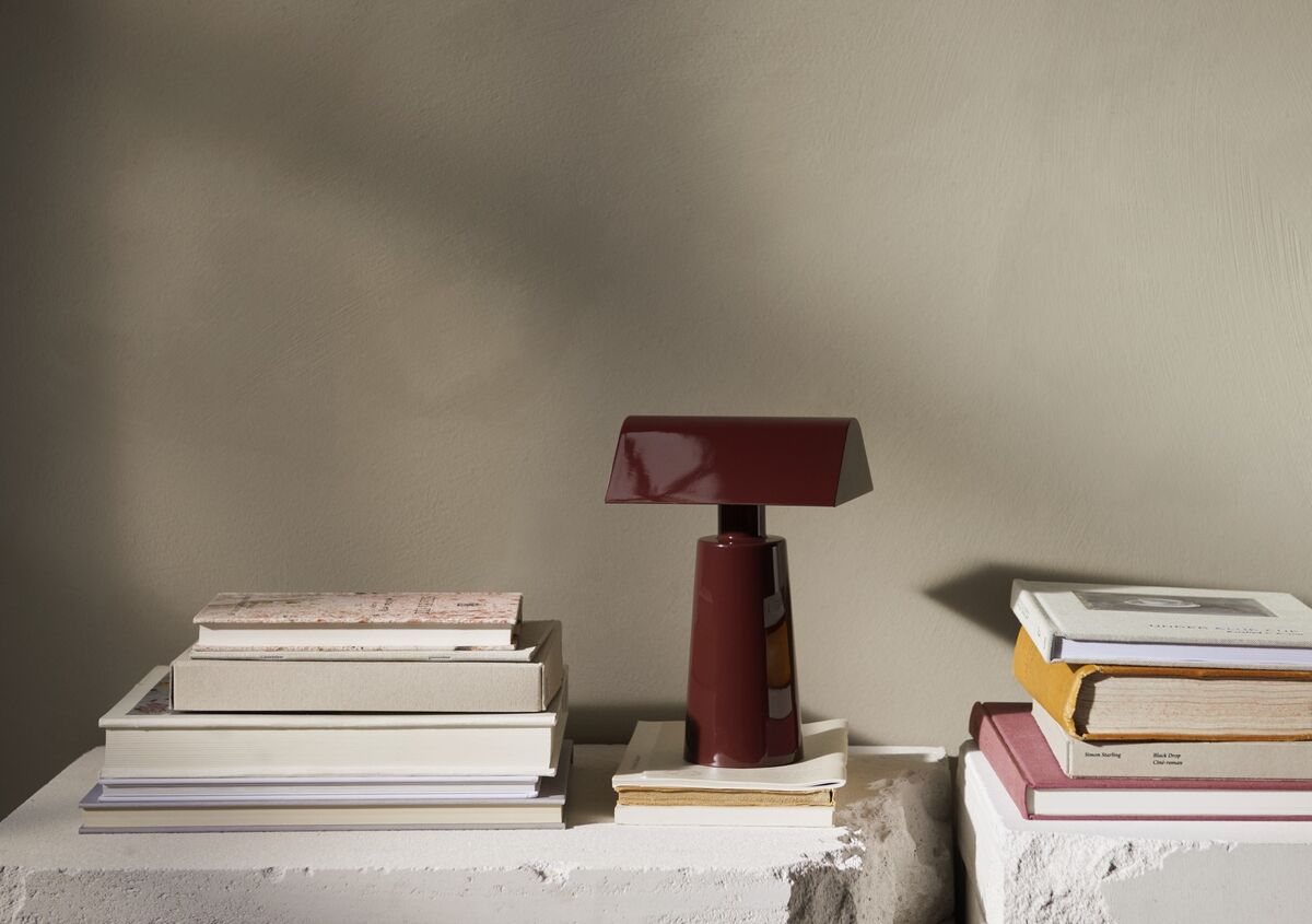 Caret MF1 Table Lamp Portable Dark Bordeaux