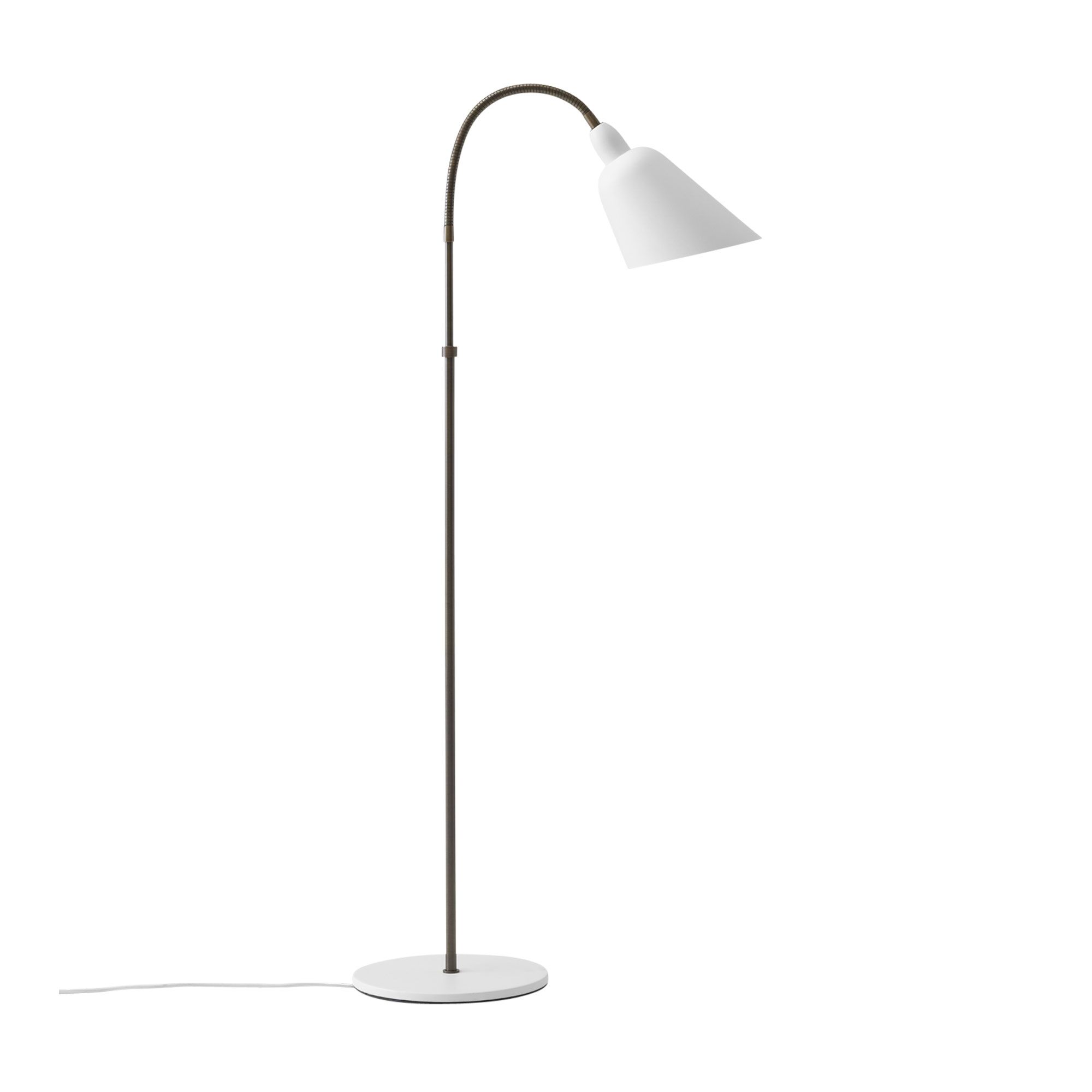 Bellevue AJ7 Golvlampa Anniversary Edition Vit/Bronserad M&auml;ssing