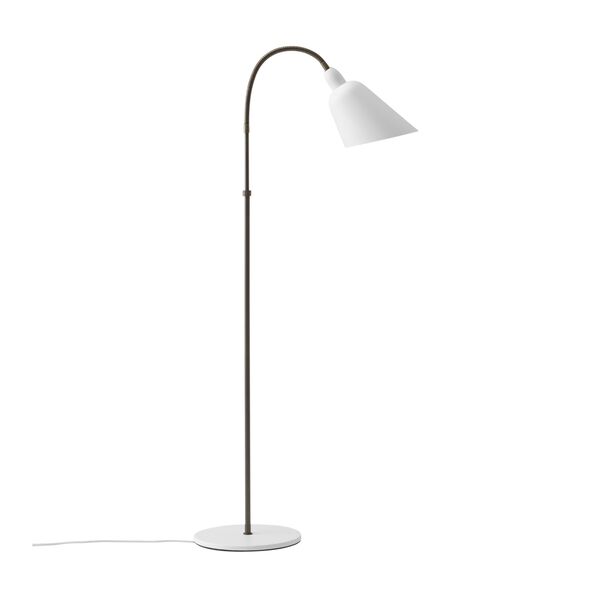 Bellevue AJ7 Gulvlampe Jubileumsutgave Hvit/ Bronsert Messing