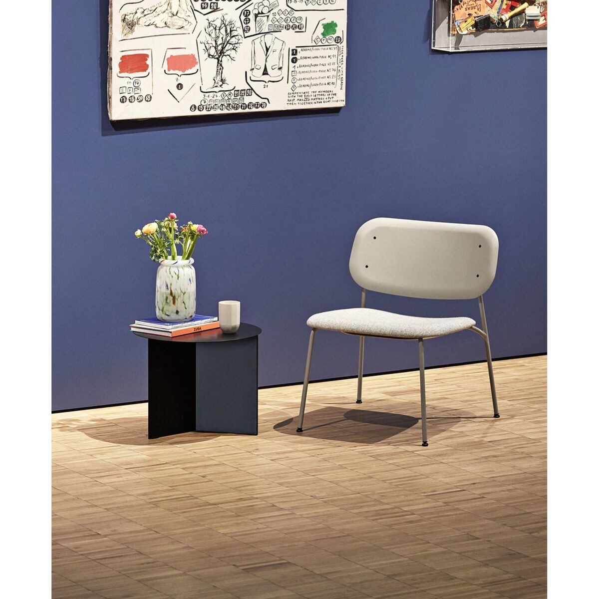 Splash Rollkragenvase Blau