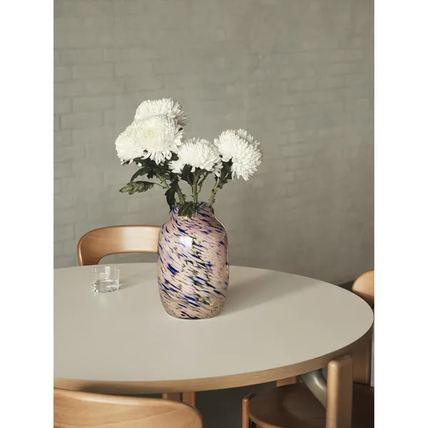 Splash Round Vase Stor Lysepink/Gul