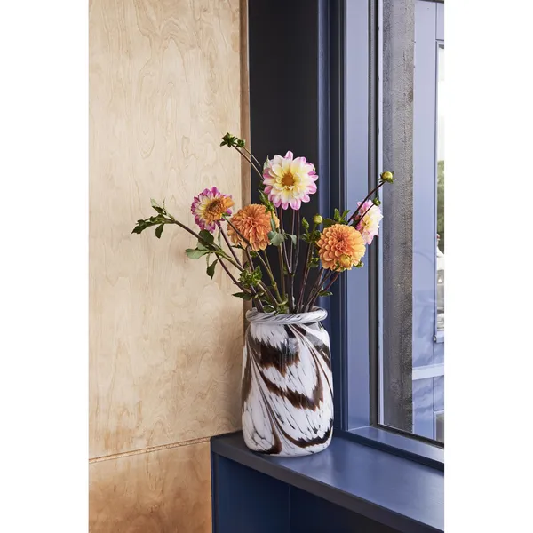 Splash Round Vase Stor Lysepink/Gul