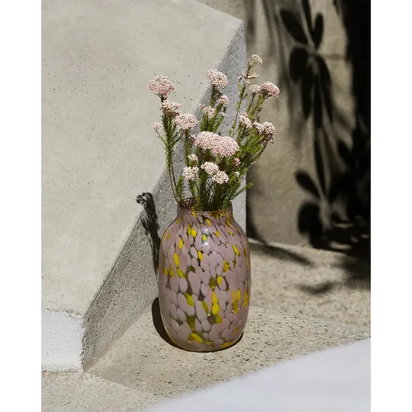Splash Round Vase Stor Lysepink/Gul