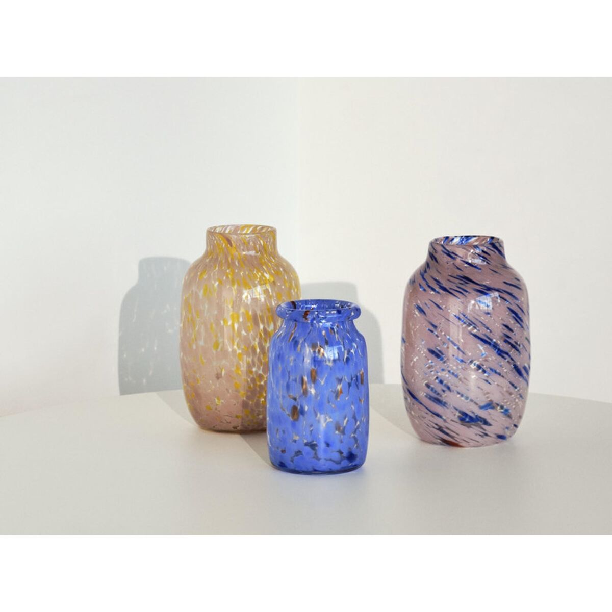 Splash Vase Rond Grand Rose Clair/ Bleu
