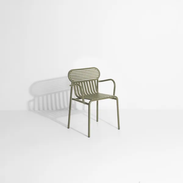WEEK-END Dining Chair with Armrests Jade Green