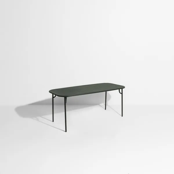 WEEK-END Rectangular Table Glass Green