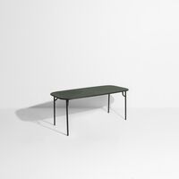 WEEK-END Rectangular Table Glass Green