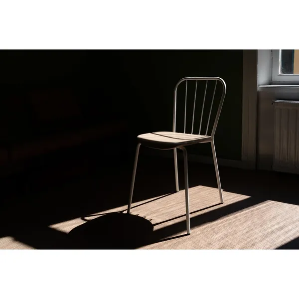 Same Spisestol Hvit med Sete i Hvit Eik