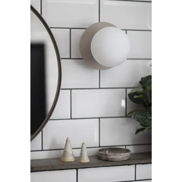 Art Deco Wall Lamp/ Ceiling Light Mud/ White