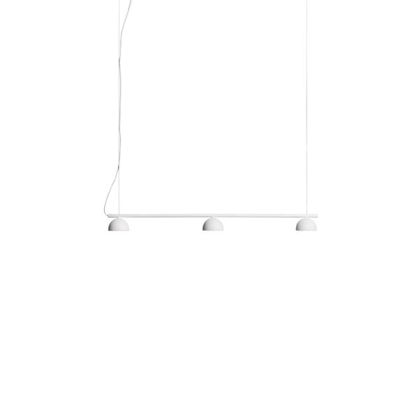 Blush Rail 3 Lampadario Bianco Opaco