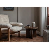 Brasilia Fauteuil Chêne Naturel/Mouton Bouclé