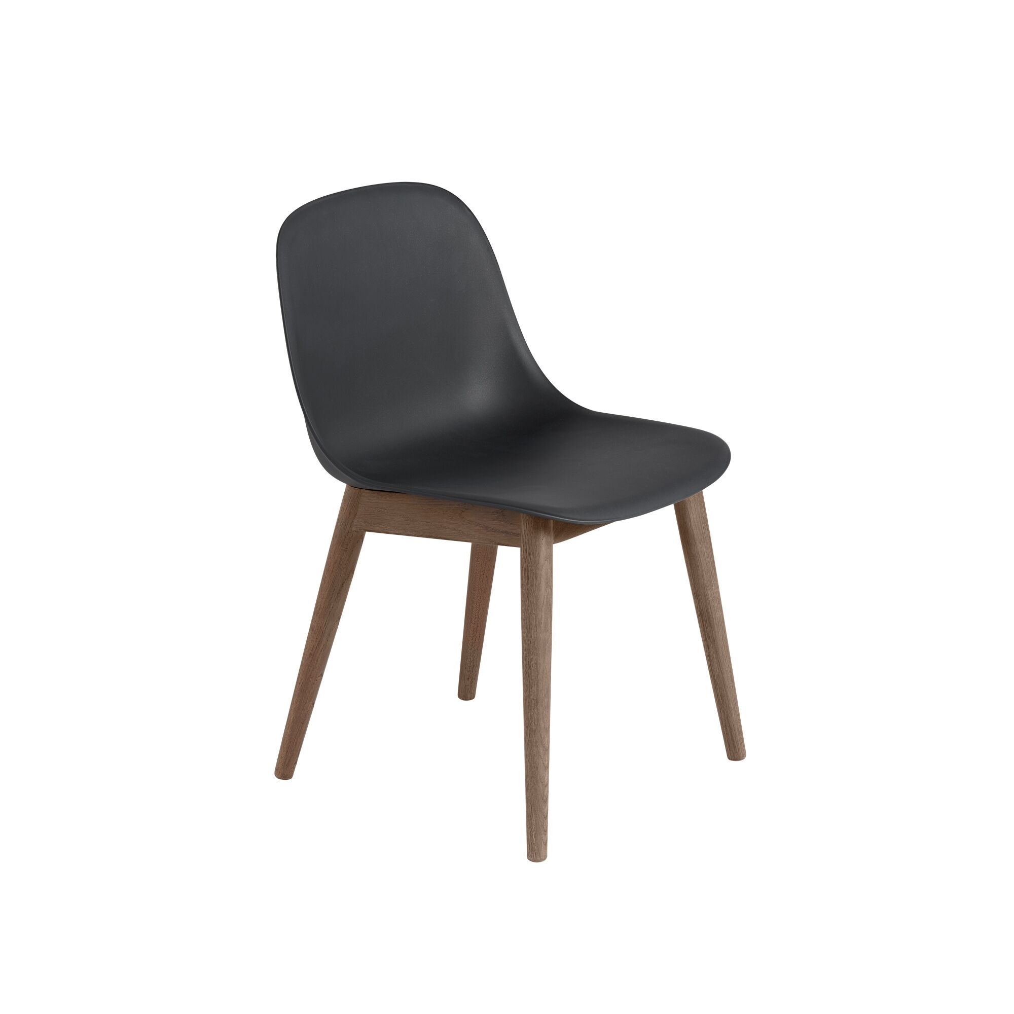 de Table à Manger en Fibre m. Base en Bois Brun Foncé