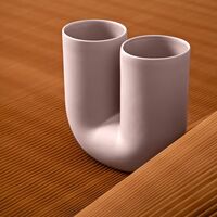 Kink Vase H26 Dusty Lilac