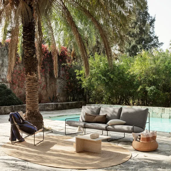 Braided Basket Low Rattan