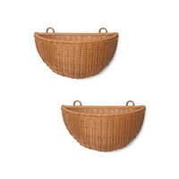 Gevlochten Wandmand Rotan 2 St.