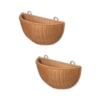 Gevlochten Wandmand Rotan 2 St.