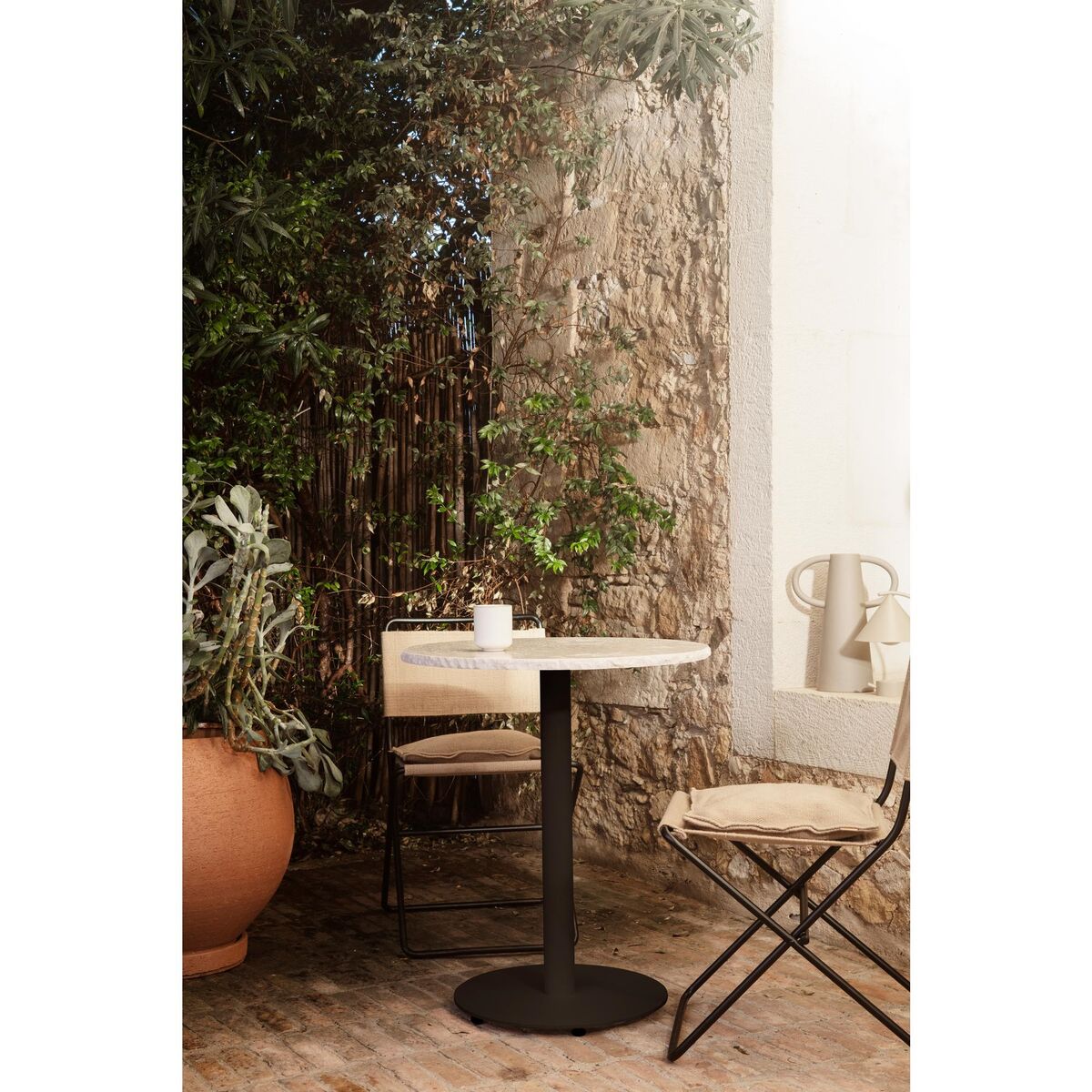 Mineral Café Table Ø60 Bianco Curia Marble