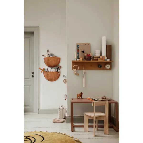 Place Coat Rack Between Oak
