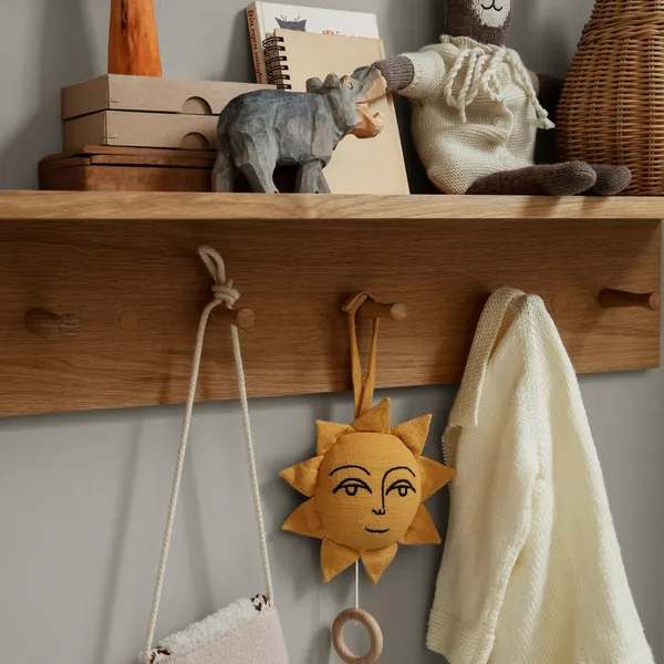 Place Coat Rack Between Oak