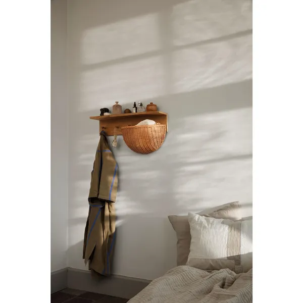 Place Coat Rack Between Oak