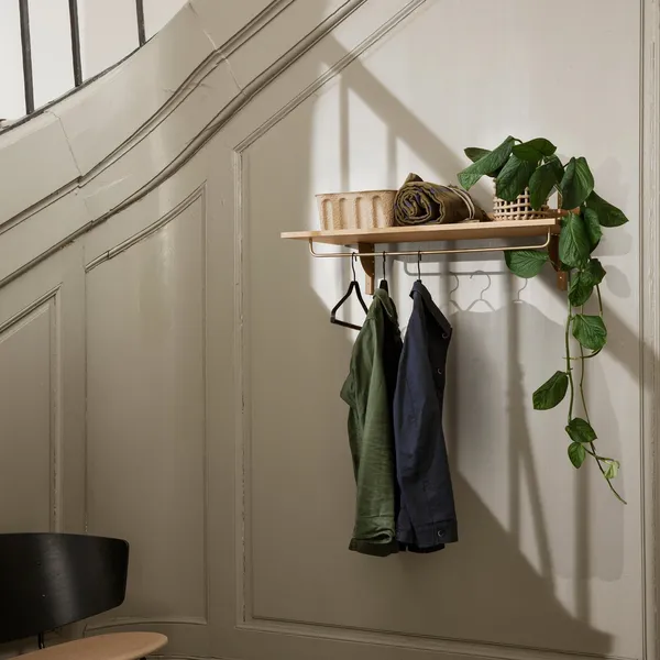 Sector Shelf Oak/Black Brass
