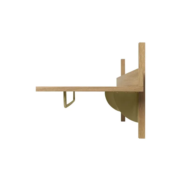 Sector Shelf Oak/Brass