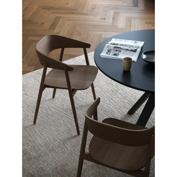 AC2 Sedia da Pranzo con Braccioli Nero