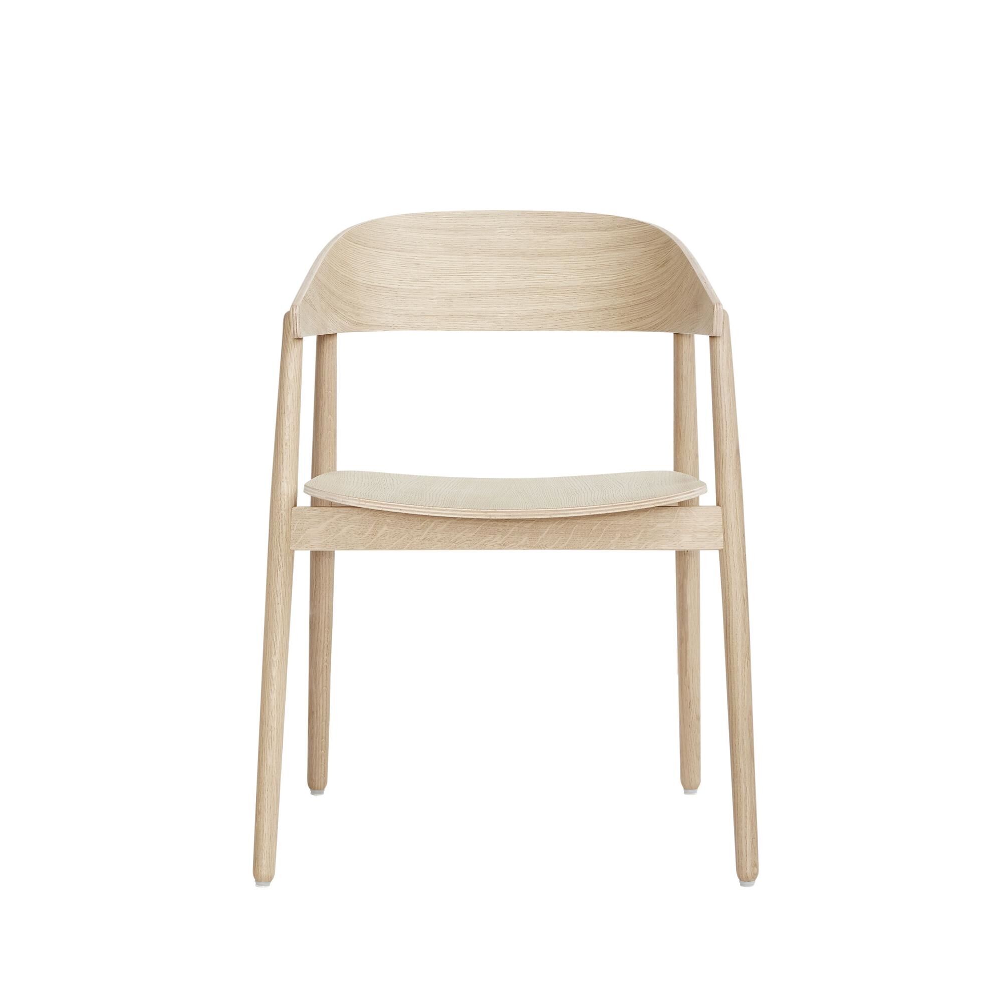 AC2 Chaise de Salle à Manger avec Accoudoirs Chêne