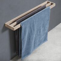 Towel Rack Double Oak