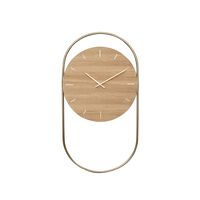 A-Wall Clock Egetræ/Messing