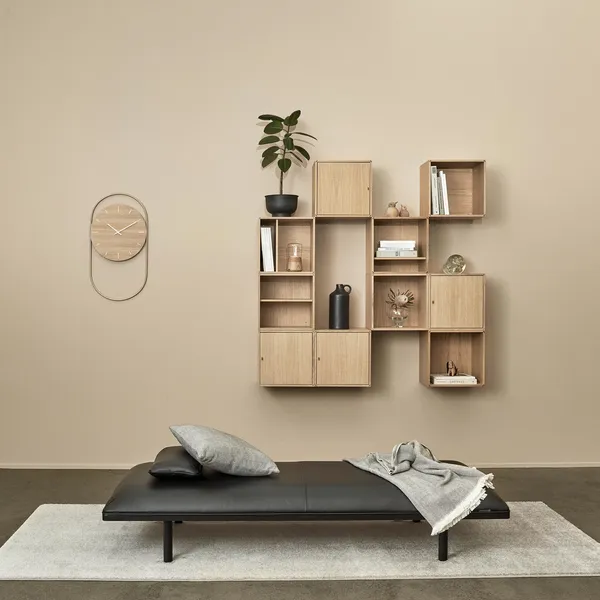 A-Wall Clock Egetræ/Messing