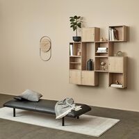 A-Wall Clock Egetræ/Messing