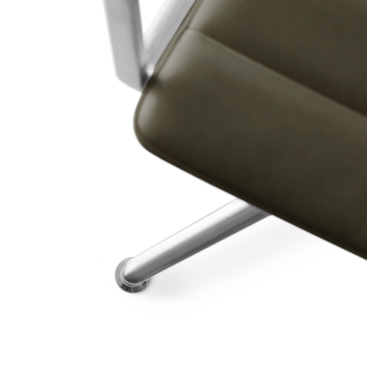 452 Swivel Chair M. Floor Gliders Aluminum/ Bosco Green
