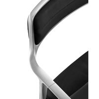 452 Snurrstol Aluminium/ Svart Läder