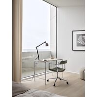 452 Swivel Chair with Wheels Aluminum/Bosco Green