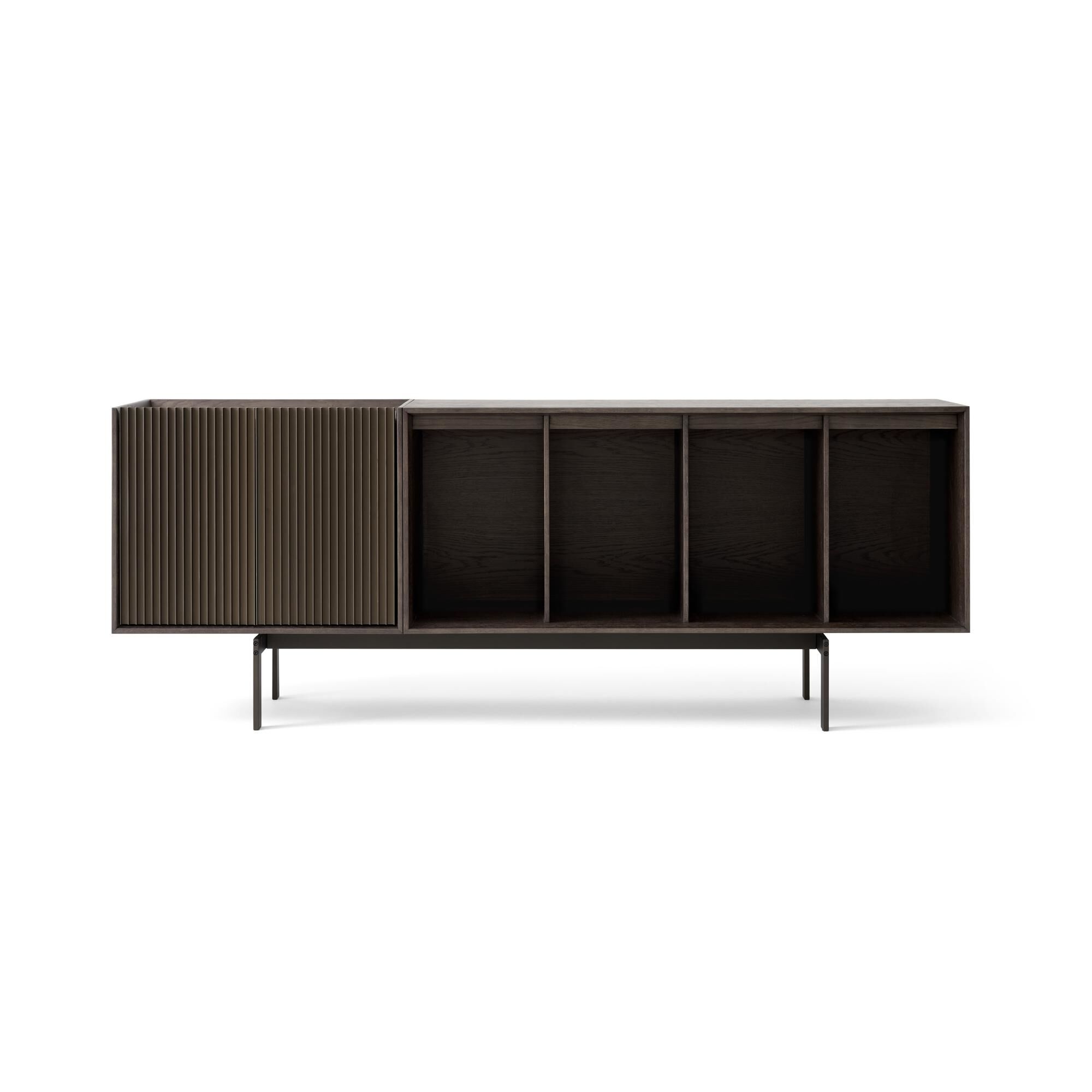 675 H1 Armoire Chêne Foncé/Marbre
