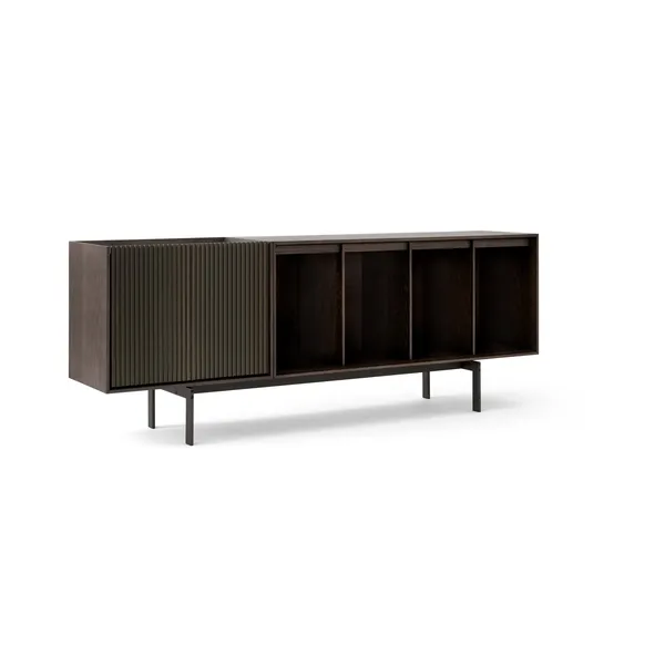 675 H1 Schrank, Dunkle Eiche/Marmor