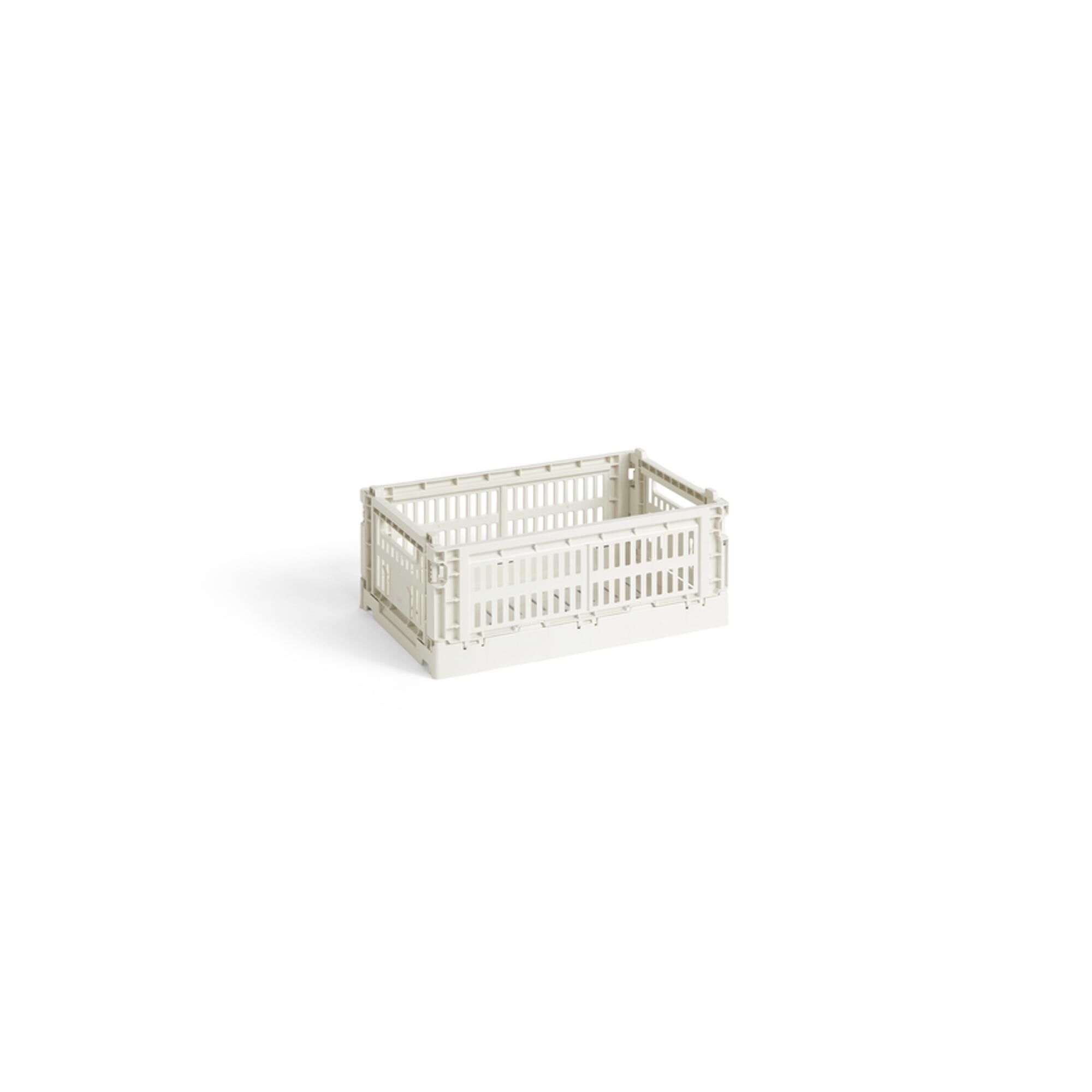 Petit boîte de rangement Colour Crate, blanc cassé