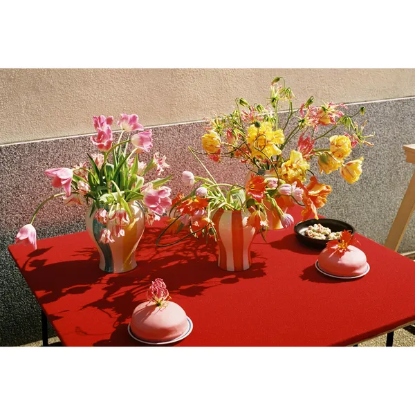 Sobremesa Stripe Vase Small Red