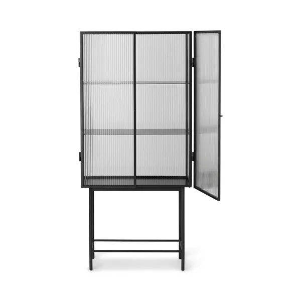 Haze Vitrineskap Riflet Glass Sort