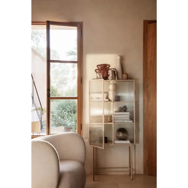 Haze Showcase Ribbed Glass Cashmere