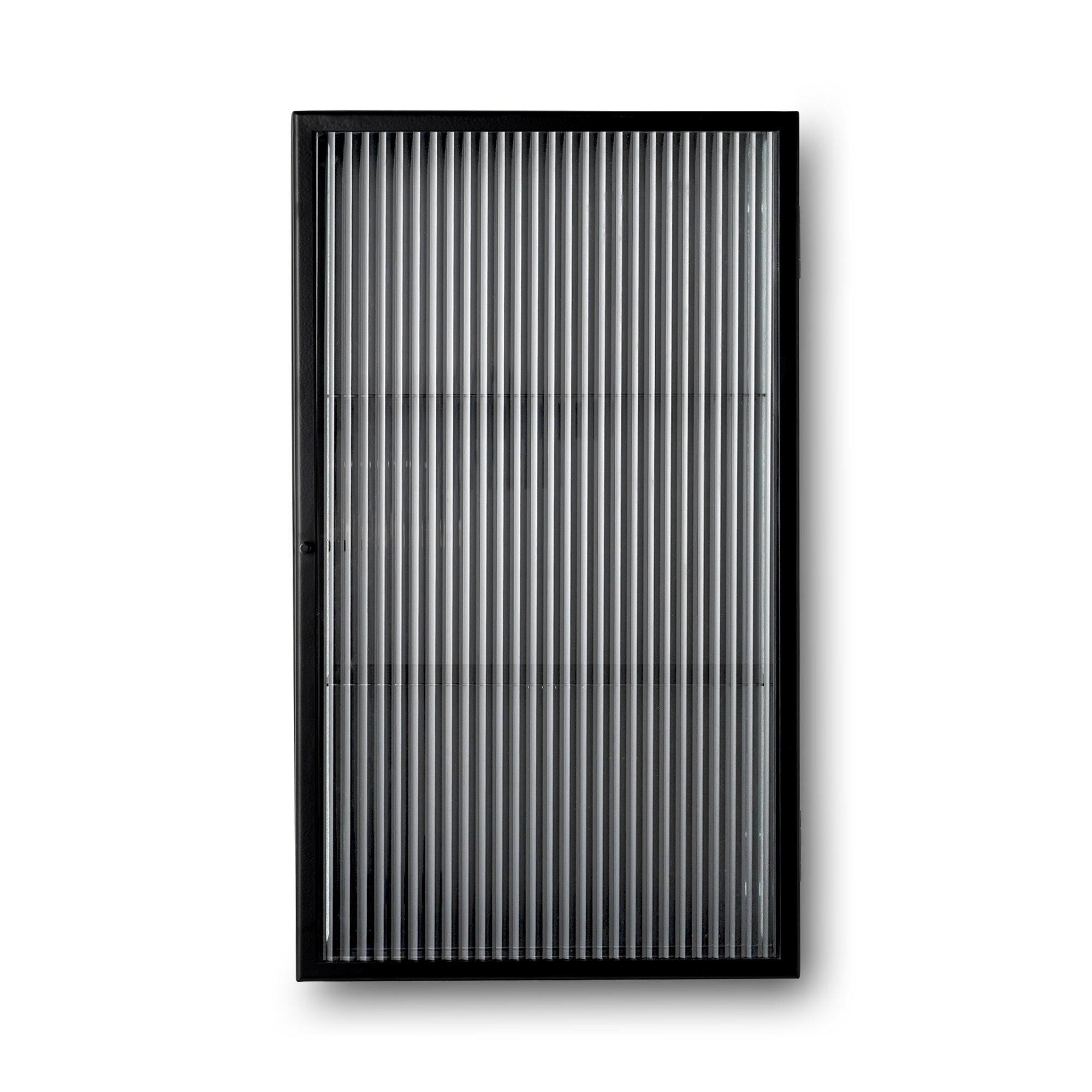 Haze Armoire Murale Verre Cannelé Noir
