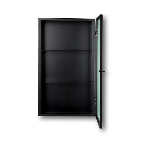 Haze Wall Cabinet Fluted Glass Black