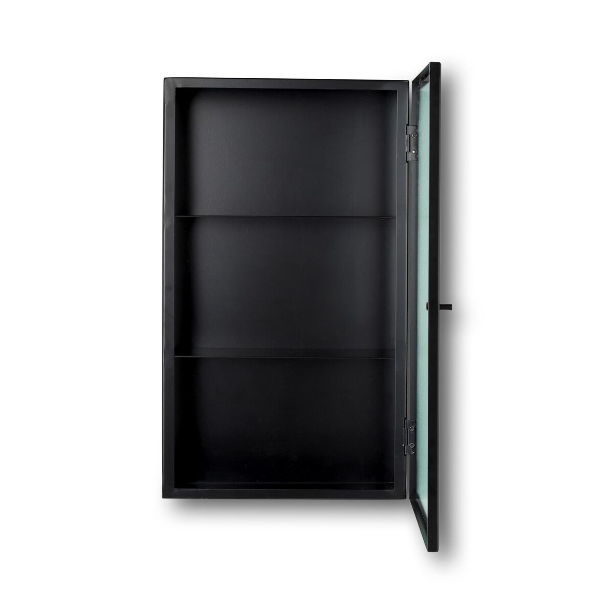 Haze Wandschrank Geriffeltes Glas Schwarz