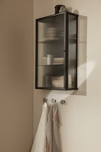 Haze Wandschrank Geriffeltes Glas Schwarz