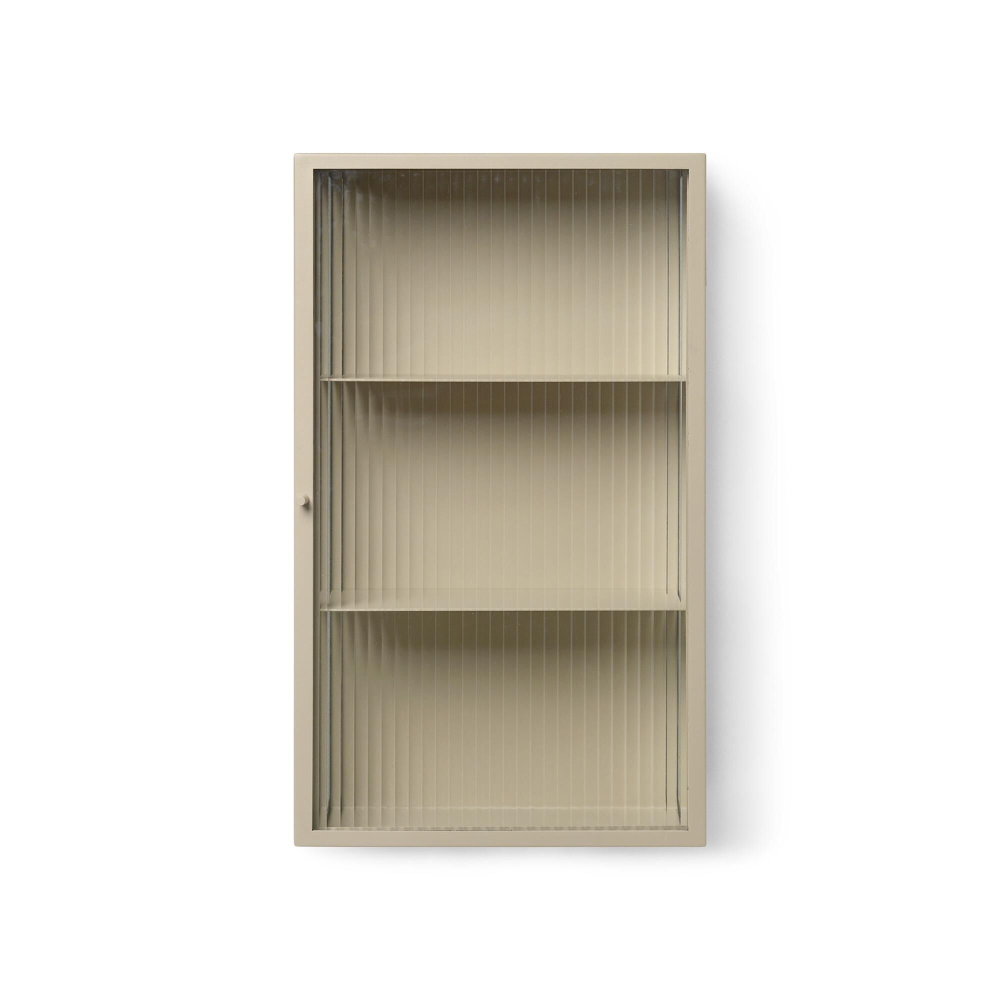 Haze Armoire Murale en Verre Cannelé Cachemire