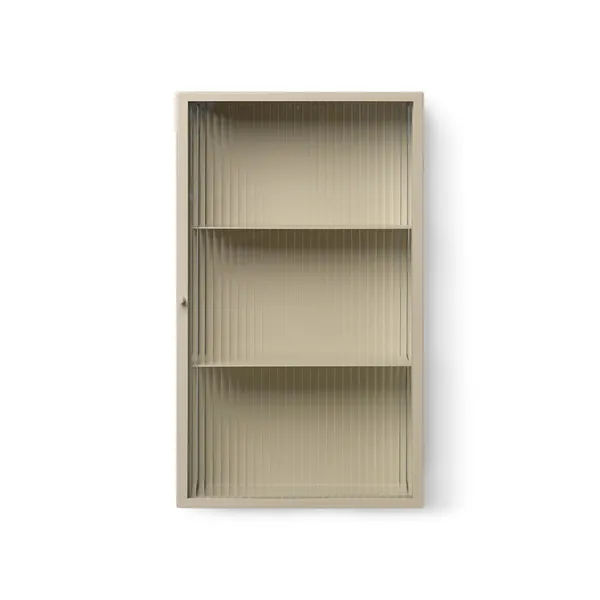 Haze Wall Cabinet Fluted Glass Cashmere