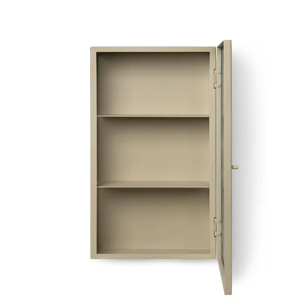 Haze Wall Cabinet Fluted Glass Cashmere