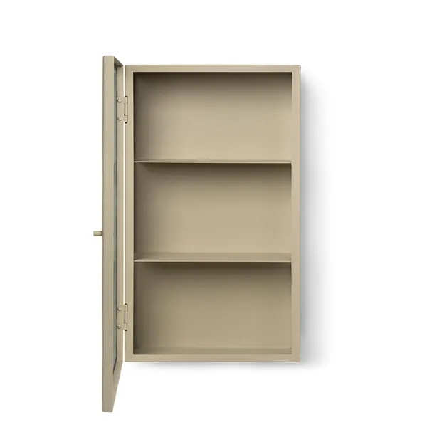 Haze Wall Cabinet Fluted Glass Cashmere